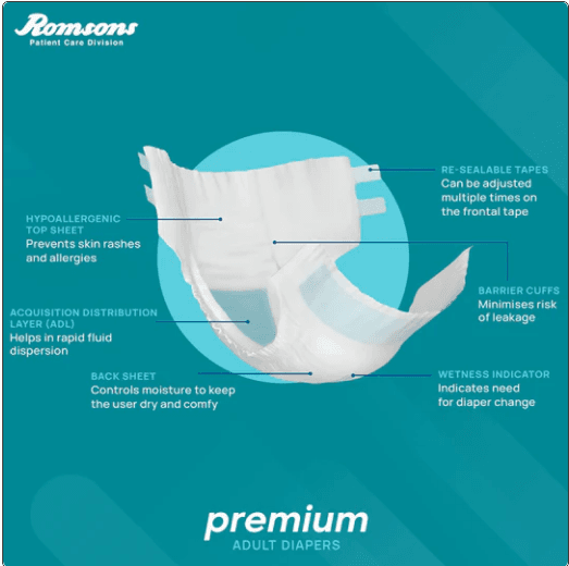 Dignity Premium Adult Diapers Pack of 10
