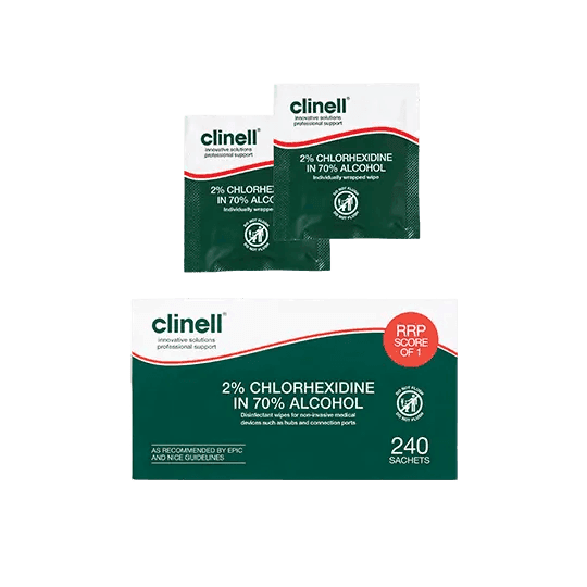 Clinell 2% Chlorhexidine in 70% Alcohol 240's Sachets