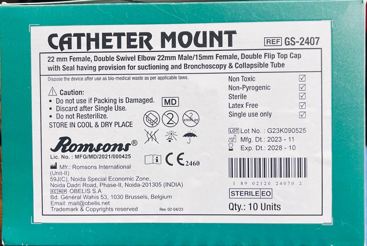 Romsons Catheter Mount for Ventilator